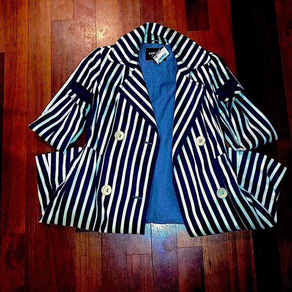 Express Double Breasted Trench Coat Jacket - Picture 7 of 13